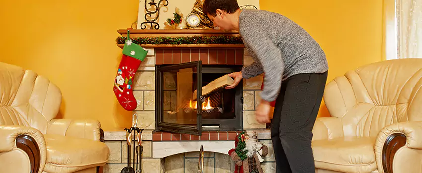 Rusted Metal Fireplace Restoration in Maitland, Florida